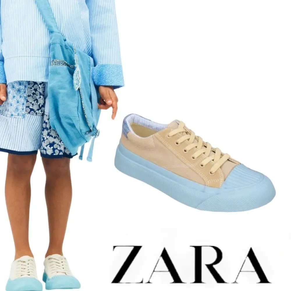 ZARA Kids | Stone | COTTON SNEAKERS